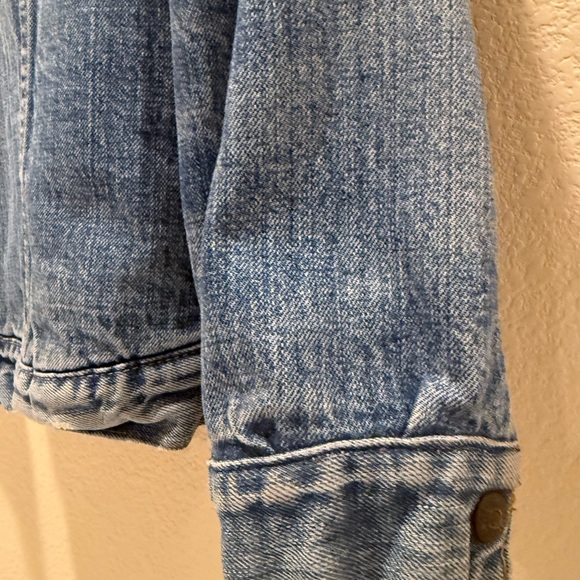 VINTAGE LEVIS SHERPA TRUCKER DENIM JACKET RED TAB 1970S SIZE 40 - Picture 7 of 13